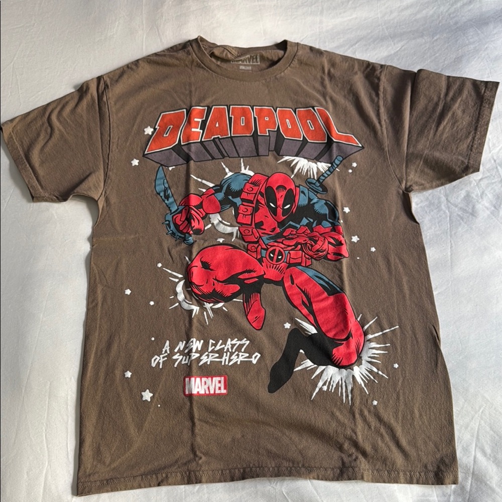 Marvel Deadpool Brown Short Sleeve Tee